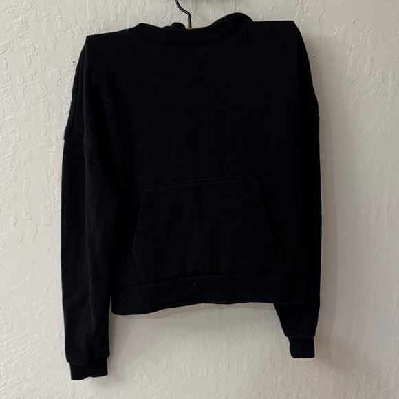 Richer Poorer Black Recycled Fleece Lined Hoodie XS Collar Seam Details - Picture 2 of 7